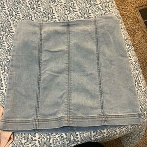 Stylish Light Blue Denim Mini Skirt